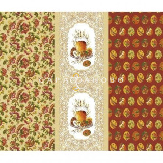 Ткань Полотно Вафельное 150 "Русские традиции" рис 11517-1