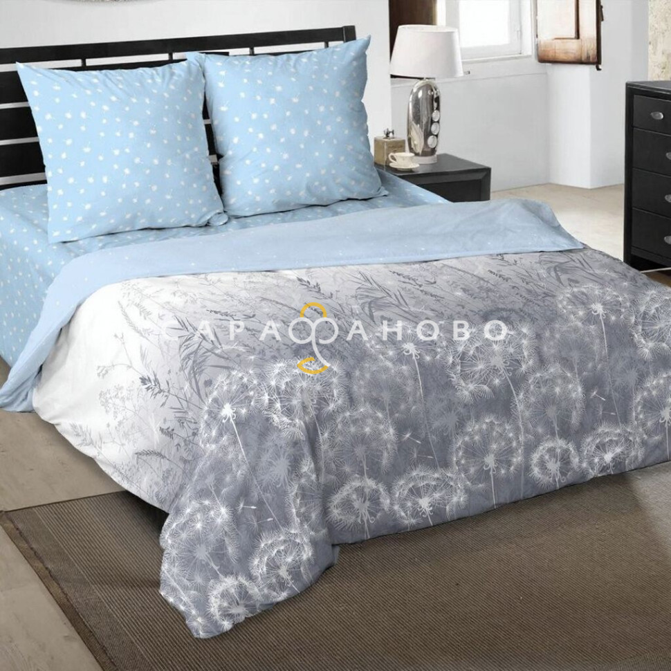 Ткань Поплин 220 см 115 гр рис Грёзы 23155-1 (компаньон)