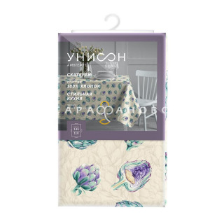 Скатерть рогожка Унисон 33024-1 Artichoke