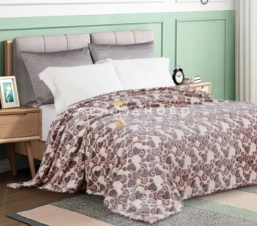 Ткань велсофт Плюшевые сердца кор.  160 гр/м2 