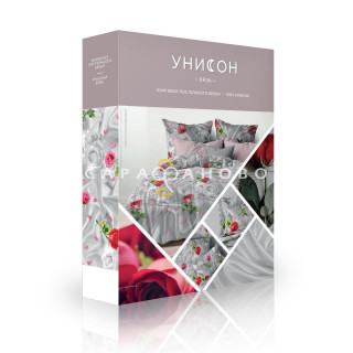 КПБ  Унисон Бязь 6259-3 Серебряный будуар
