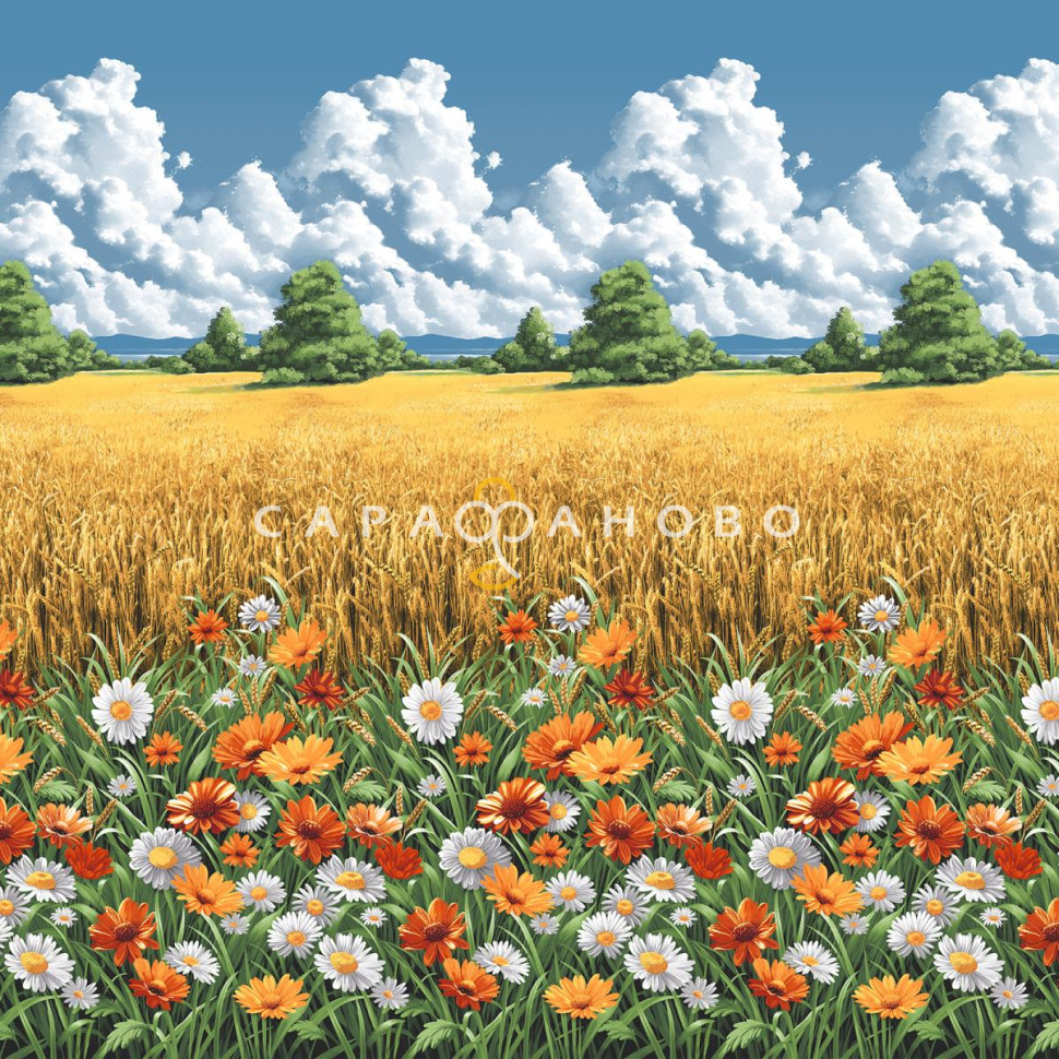 Ткань Бязь Премиум 220 см рис 72044 вид 1