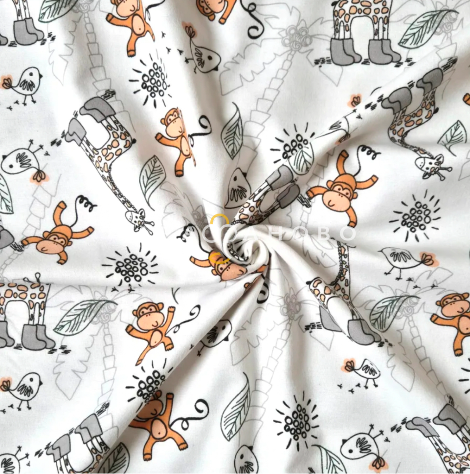Ткань Теплый хлопок (Фланель) 180 см 170 гр диз Обезьянка