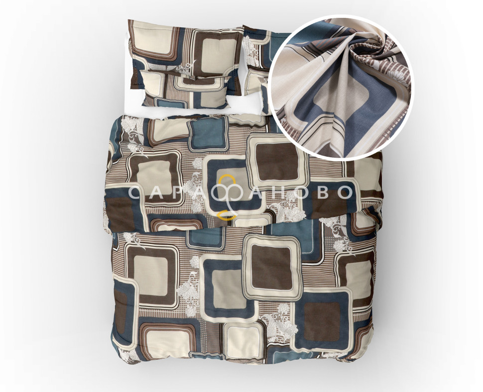 Ткань Бязь 150 см 140 гр рис. Лабиринт вид 1