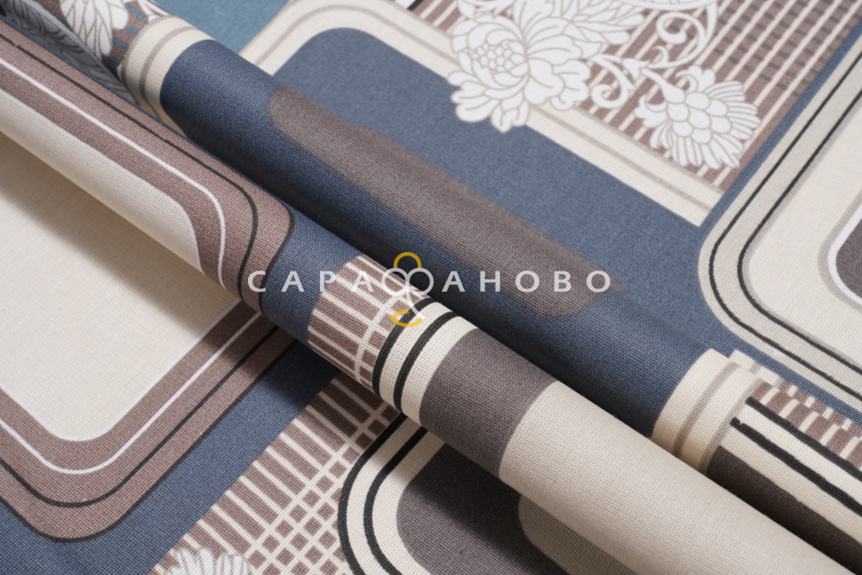 Ткань Бязь 150 см 140 гр рис. Лабиринт вид 1