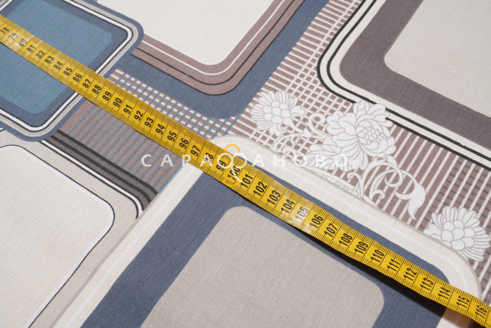 Ткань Бязь 150 см 140 гр рис. Лабиринт вид 1