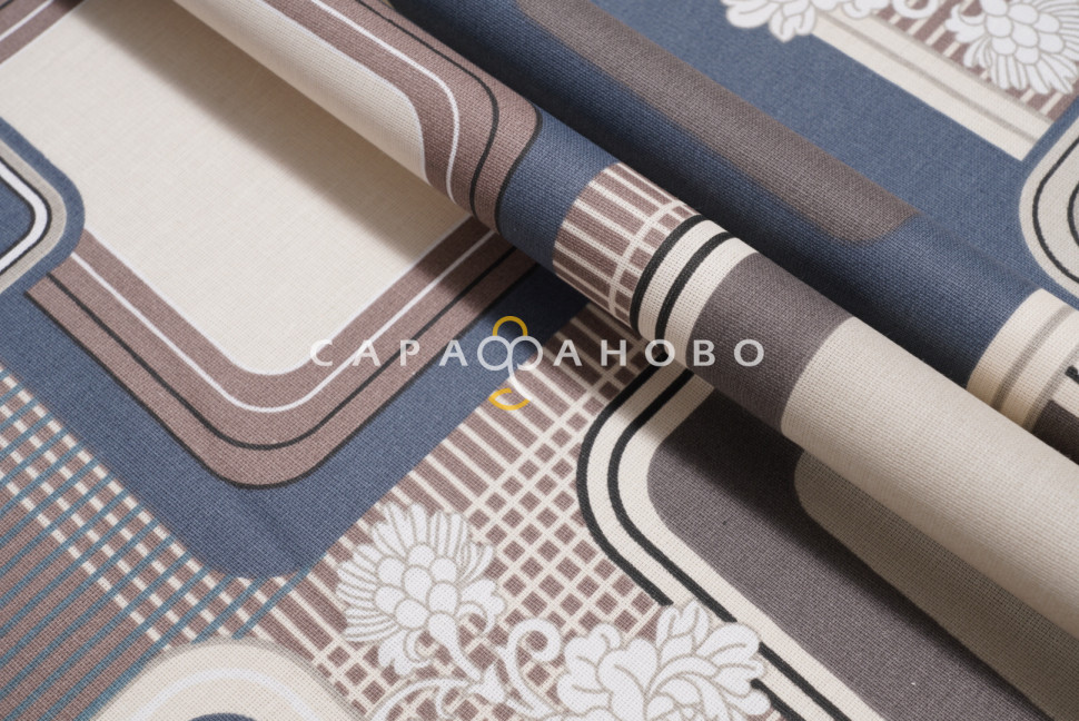 Ткань Бязь 150 см 140 гр рис. Лабиринт вид 1