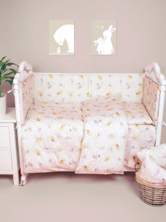 Бортики-подушечки в детскую кроватку набор 6 штук (35х60 см) диз Сладкие сны