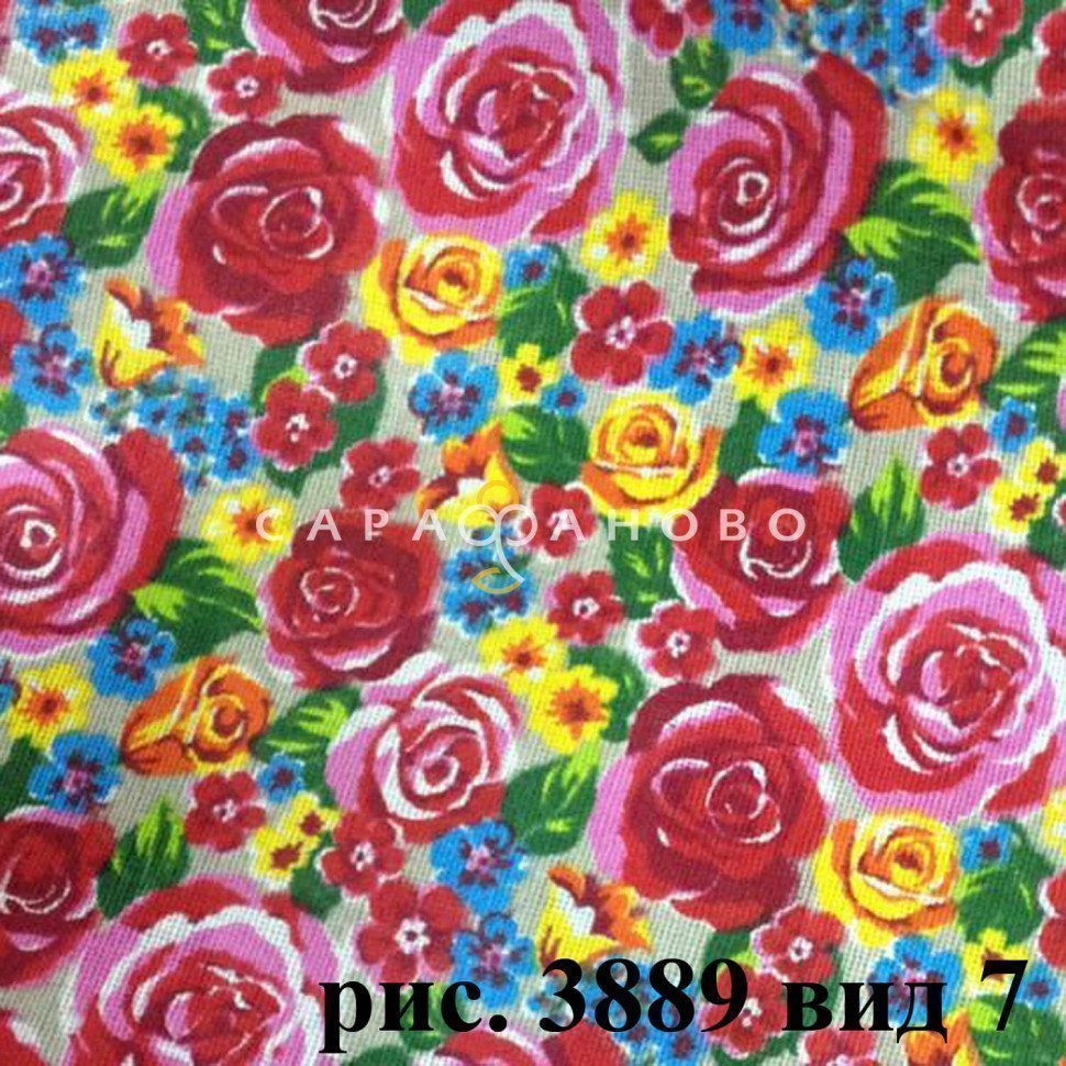 Ткань Бязь 150 см Плательная Коллекция рис 3889 вид 7