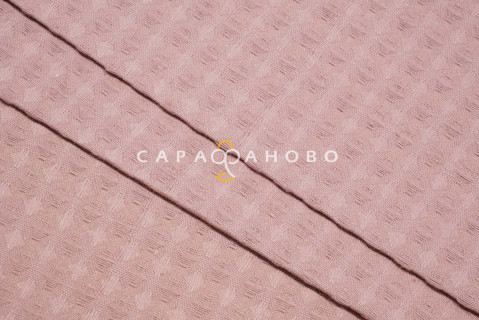 Ткань Вафельное полотно 150 см рис. 36001 Коричнево-розовый (1х1см)