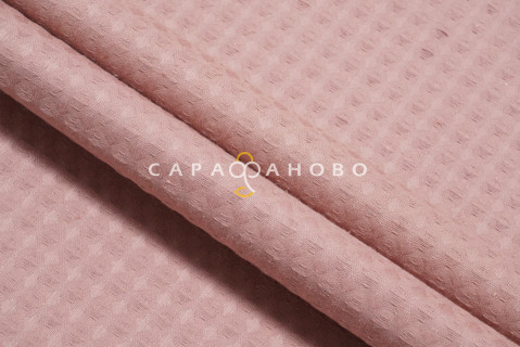 Ткань Вафельное полотно 150 см рис. 36001 Коричнево-розовый (1х1см)