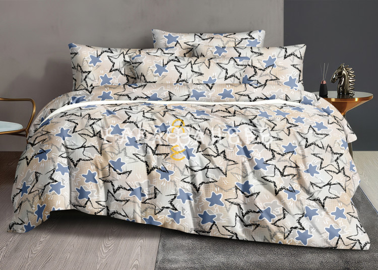 Ткань Полисатин 220 см. 90 гр. Звезды