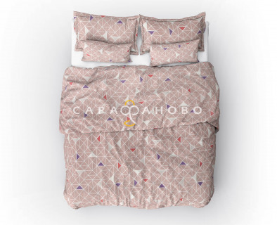 Ткань бязь 150 см 105 г/м2 рис. 122в1/10 Треугольники