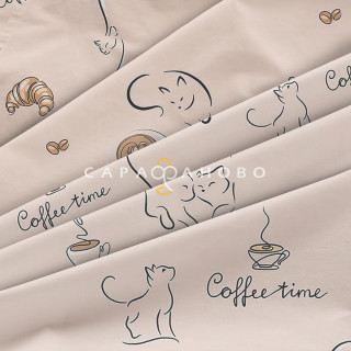 Ткань Перкаль 220 см 110 гр рис 50296 вид 1 "Котолатте" (комп 996283, 997261) 