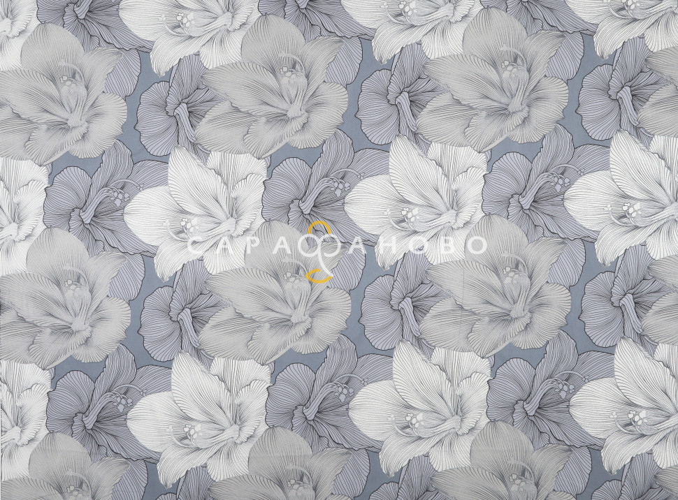 Ткань Бязь 150 см 140 гр рис Богема вид 8 серый