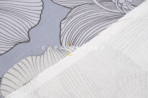 Ткань Бязь 150 см 140 гр рис Богема вид 8 серый