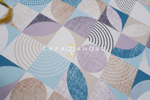 Ткань Рогожка 150 см рис. 12635-1 Марципан