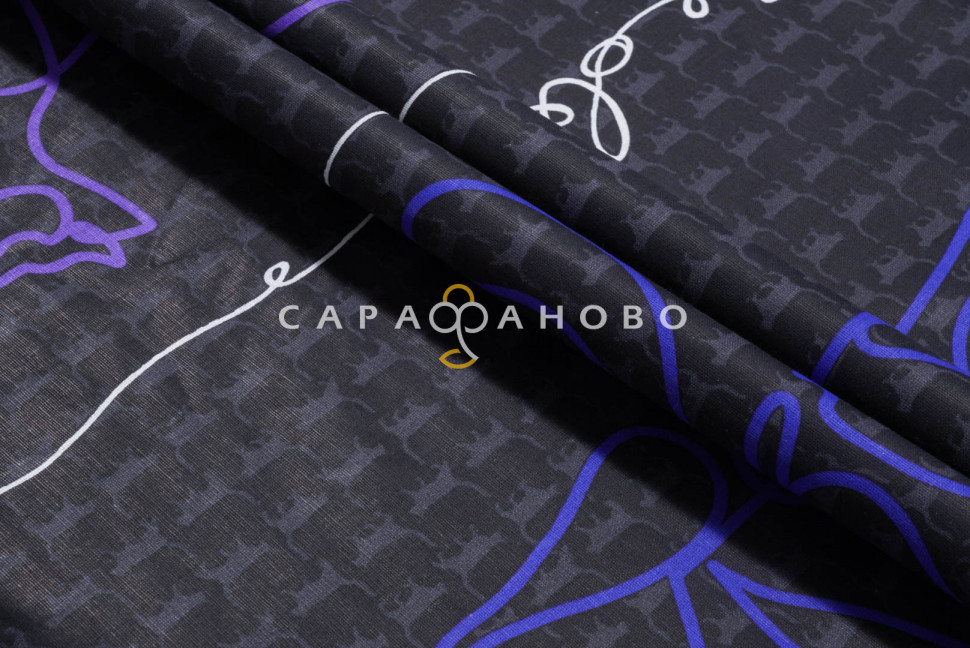 Ткань Бязь 220 см рис. 12504-1 Кошачий бомонд (основа)