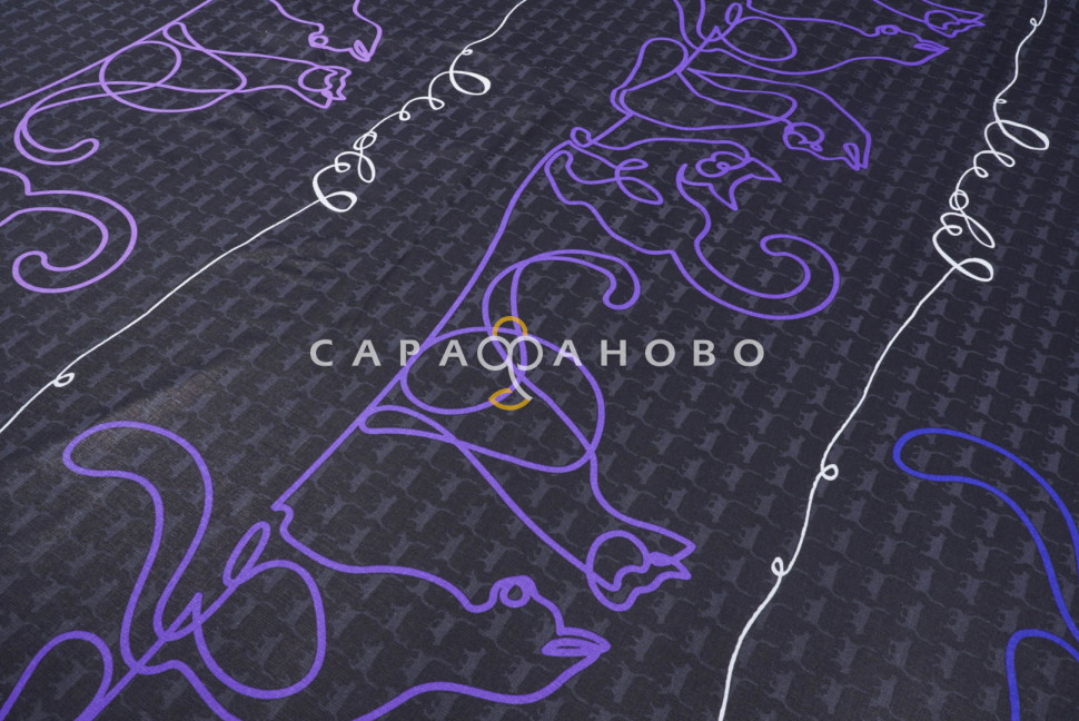 Ткань Бязь 220 см рис. 12504-1 Кошачий бомонд (основа)