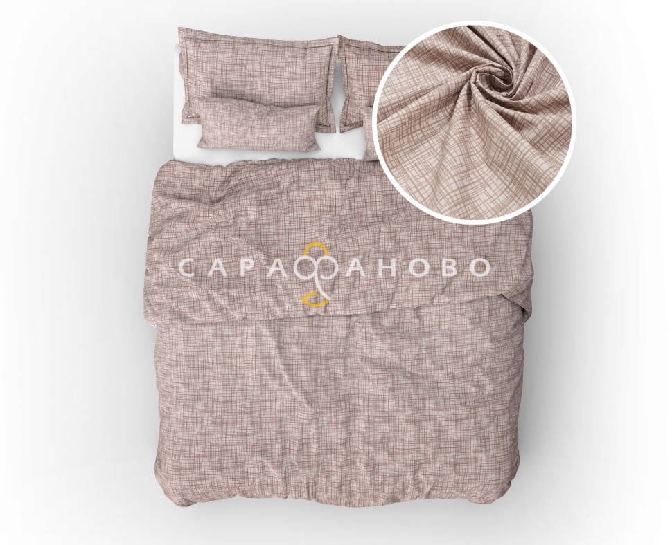 Ткань Бязь 150 см 120 гр рис Контур вид 1/1 бежевый 1