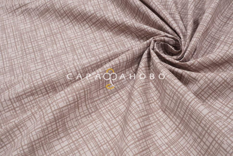 Ткань Бязь 150 см 120 гр рис Контур вид 1/1 бежевый 1