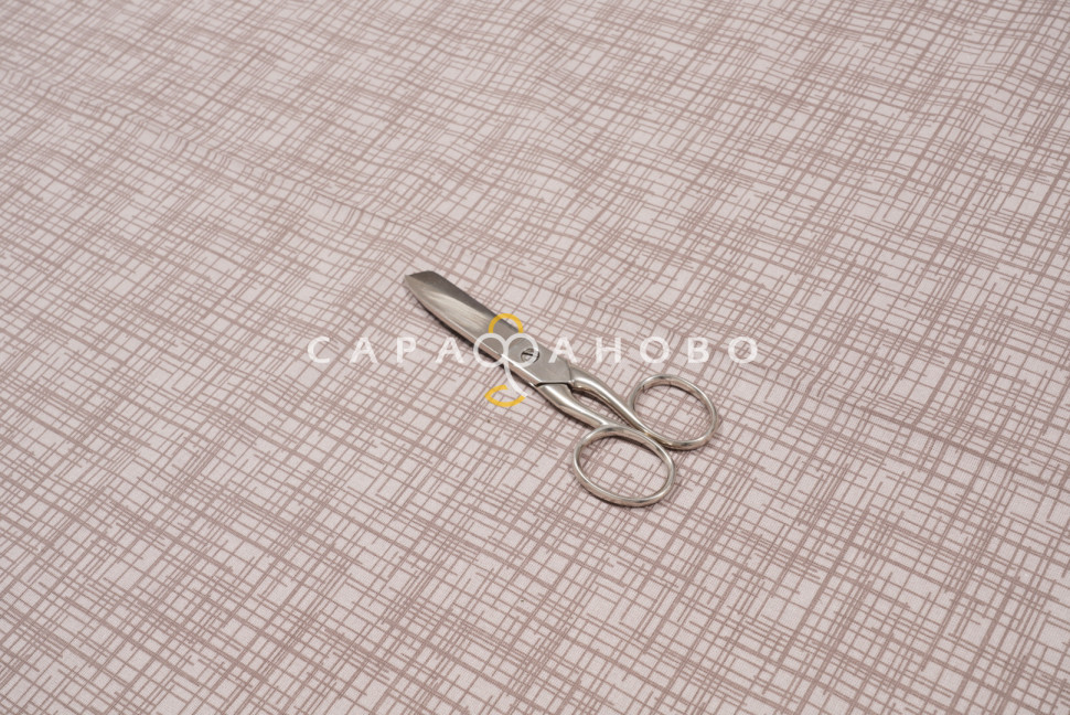 Ткань Бязь 150 см 120 гр рис Контур вид 1/1 бежевый 1