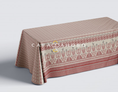 Ткань Полулён п/варёный 150 см рис Макошь № 1114