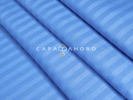 Ткань Страйп-сатин 240 см 1-1 Сапфир 40*40
