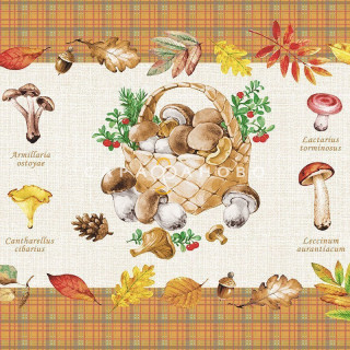 Ткань Полотно вафельное 50 см "Царство грибов" рис 5545 вид 1