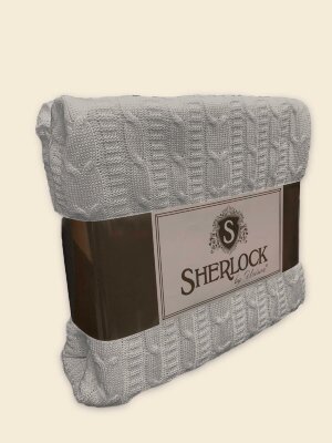 Плед вязаный Sherlock льняной