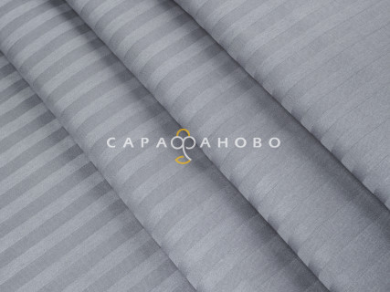 Ткань Страйп-сатин 240 см 1-1 Серебро 40*40