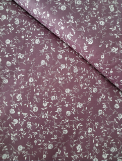 Ткань Бязь 150 см 120 гр рис 29461-6 плетистая роза сливовый 