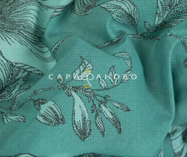 Ткань Бязь 150 см 140 гр рис грация 3/8 вид изумрудный