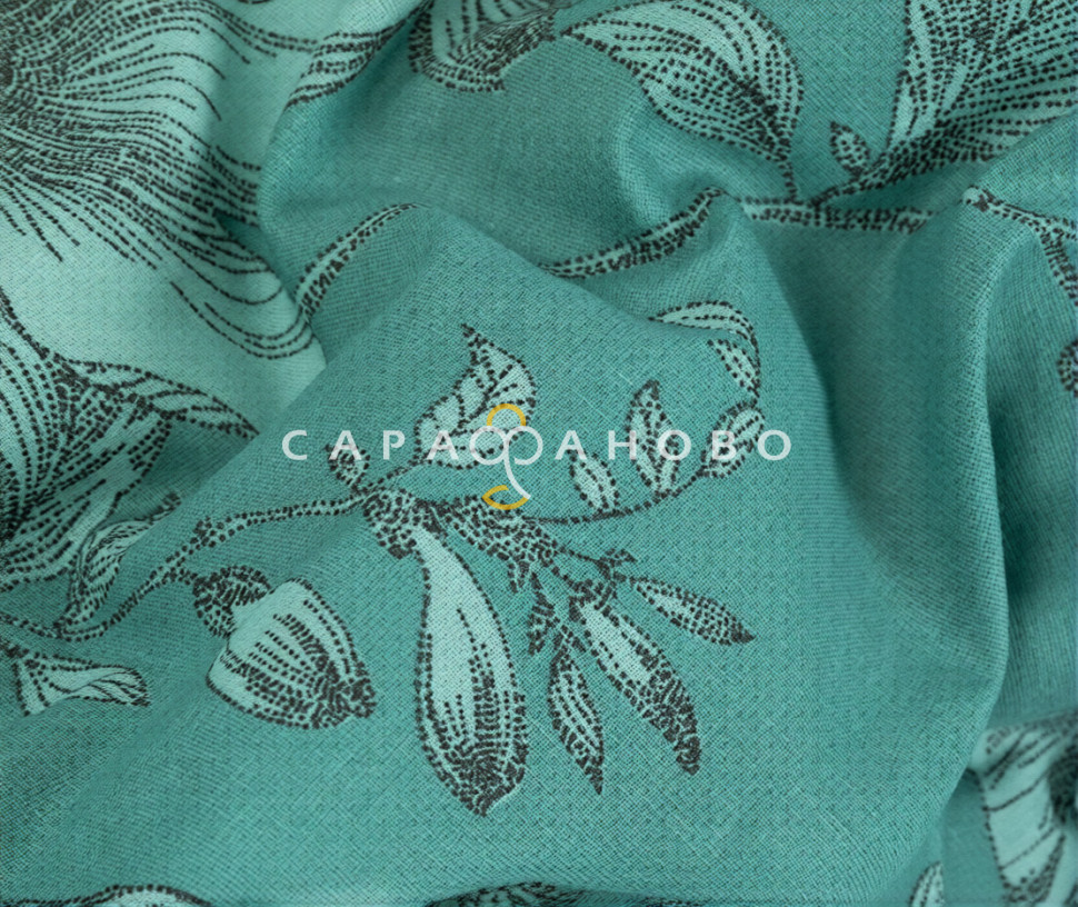 Ткань Бязь 150 см 140 гр рис грация 3/8 вид изумрудный