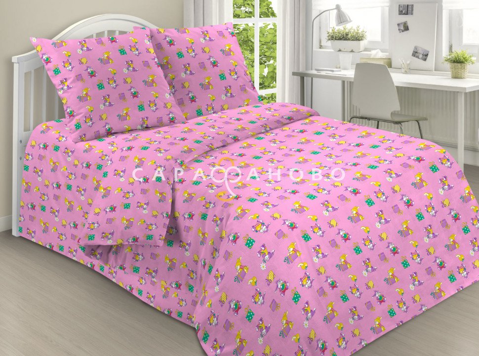 Ткань бязь 150 см детская 100 гр/м2 рис 598 вид 1