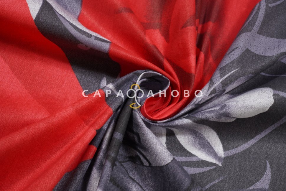 Ткань Перкаль 220 см рис. 254-1 Страстная роза (основа)