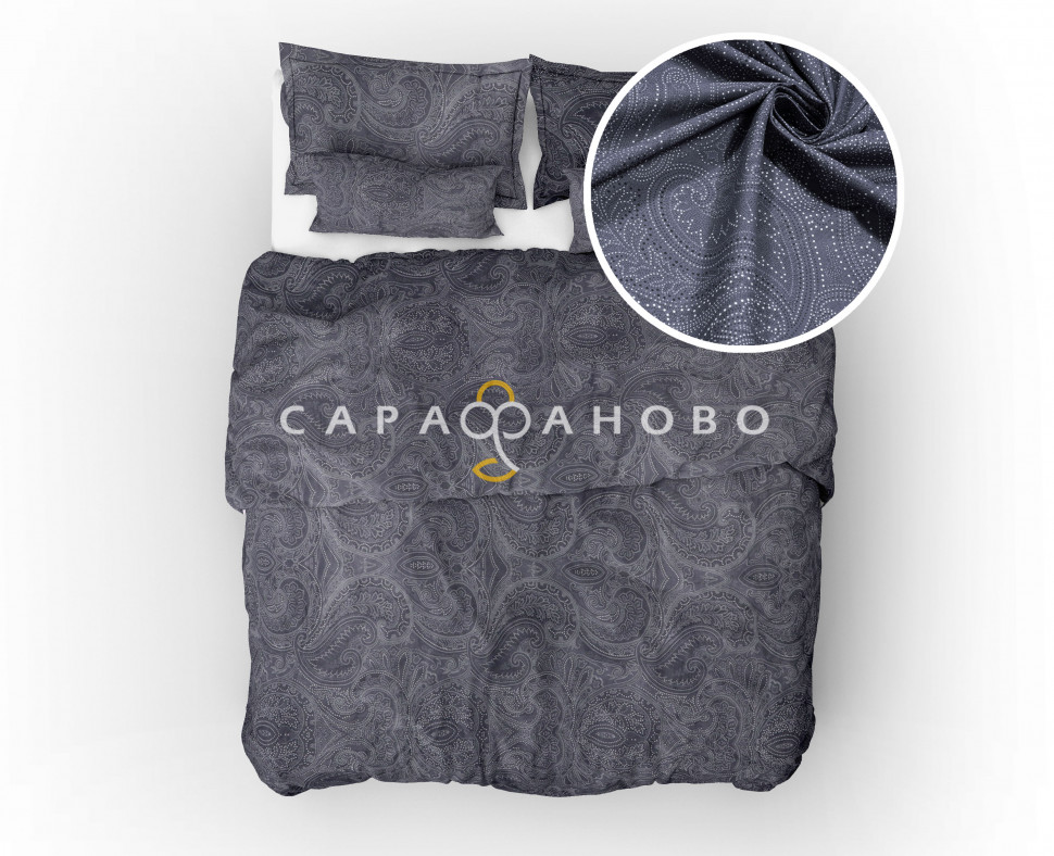 Ткань Бельевое полотно 220 см Королевский бархат black рис 21130 вид 1 (На отрез)