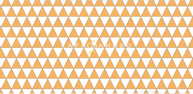 Ткань Поплин 159 см 105 гр Треугольники вид 7 (оранжевый)