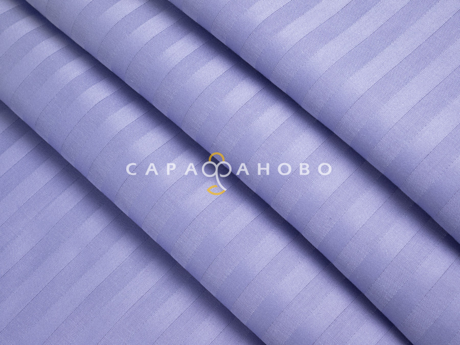 Ткань Страйп-сатин 240 см 1-1 Лаванда 40*40