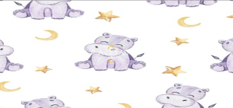 Ткань Теплый хлопок (Фланель) 125 см 170 гр диз Бегемот