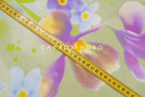 Ткань Бязь Премиум 220 см "Нежные цветы" рис 6324 вид 1