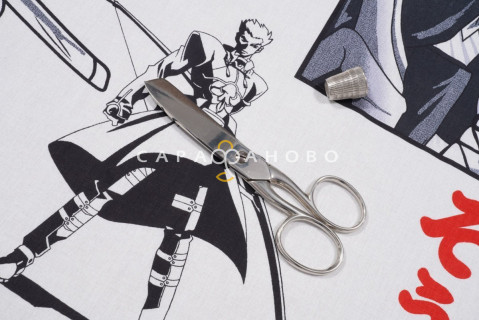 Ткань Поплин 150 см рис. 12626-1 Самурай (основа)