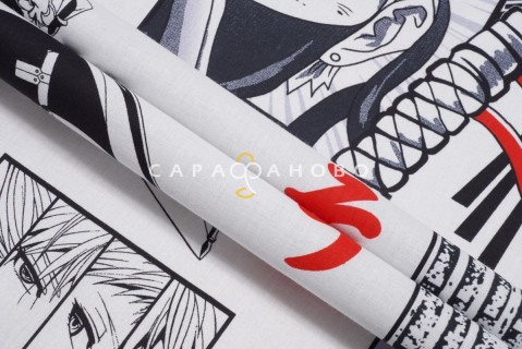 Ткань Поплин 150 см рис. 12626-1 Самурай (основа)