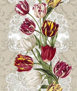 Ткань Полотно вафельное 50 см "Королевский тюльпан" рис 5550 вид 1