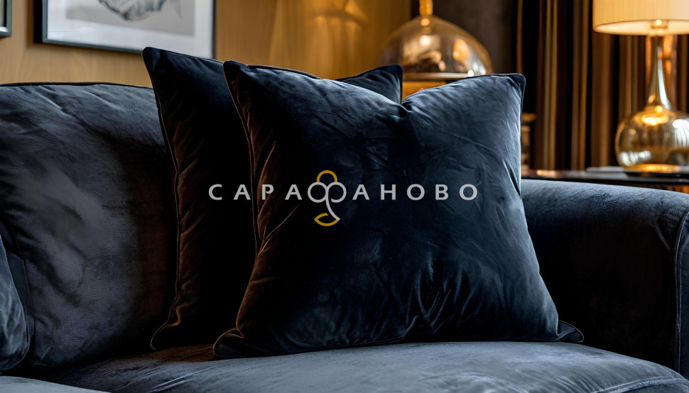 Велюр 100% полиэстер 255 см 220 гр рис (19-5708) Черный