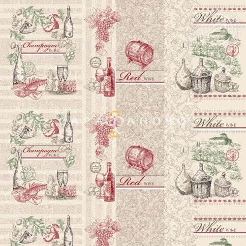 Ткань Рогожка 150 см рис. 11229-1 Сомелье