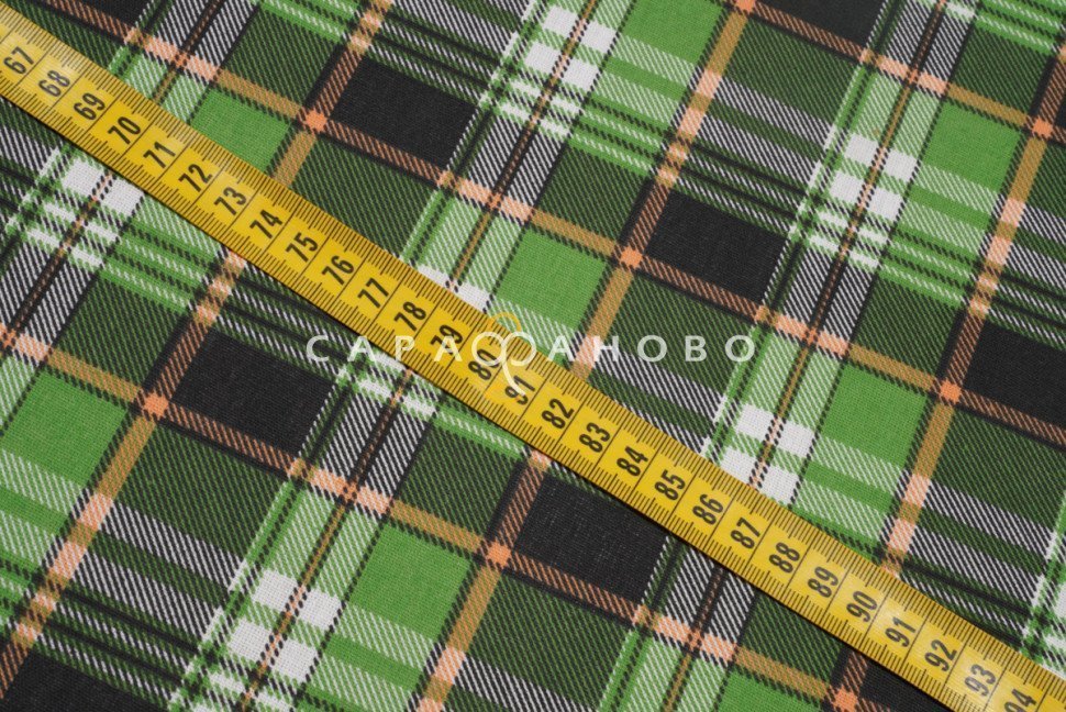 Ткань Бязь набивная 150 см 120 гр рис Клетка №186-2