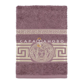 Полотенце махровое Mia Cara с бордюром Афина сливовый