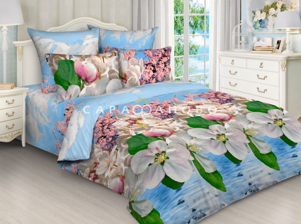 Бязь набивная 220 см рис 4367