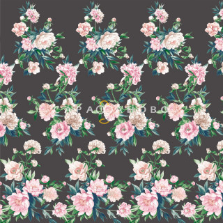 Ткань Бязь Премиум 220 см набивная арт 34 "Тейково" рис 7241 вид 3 "Шелковая вуаль"